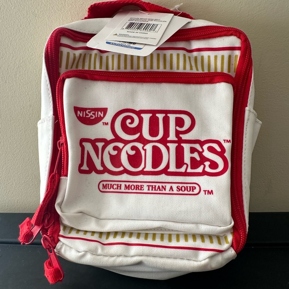 Nissin Cup Noodles Backpack Red White